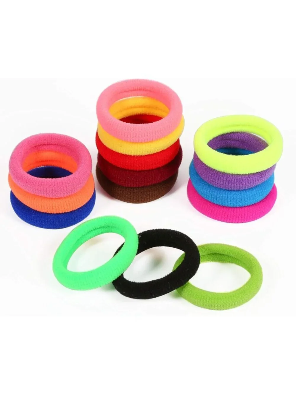Cute Baby Hair Ties | Elastic Ponytail Holders for Girls & Toddlers, 12 Pack